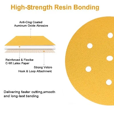 7hole sandpaper gold disc 7hole sandpaper gold disc