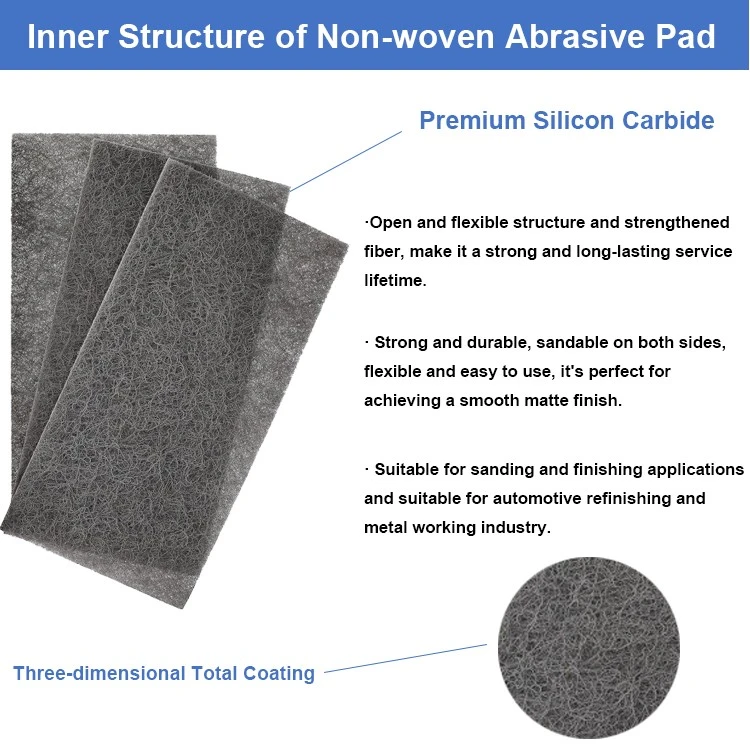 Gray non-woven abrasive pad Gray non-woven abrasive pad